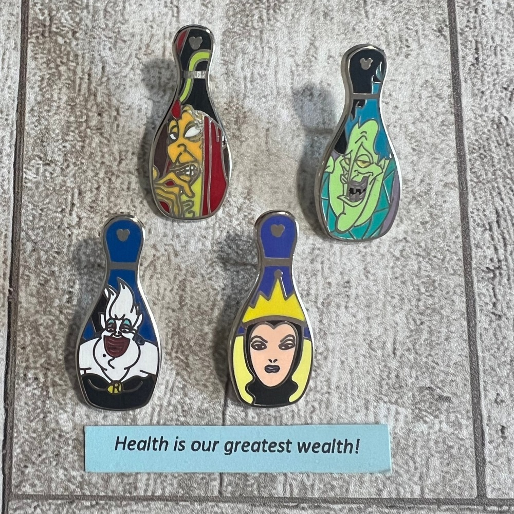Disney Villains‎ Bowling Pin Set Pins Ursula Evil Queen Hades Jafar Bundle